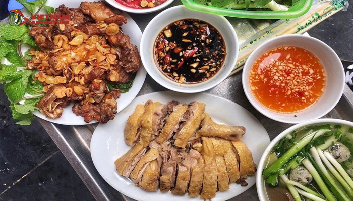 Delicious grilled goose and vermicelli noodles