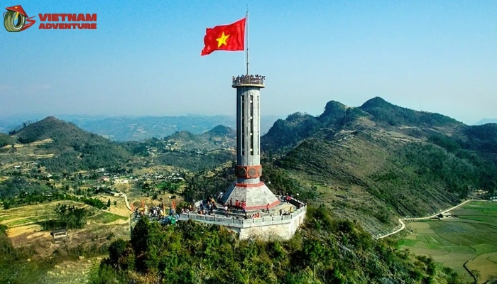 Lung Cu Flagpole is about 46,5m height