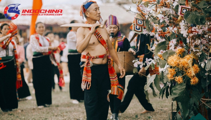 Colorful traditional festival celebrating ethnic heritage