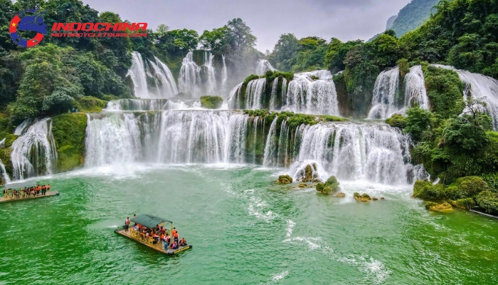 Witness the awe-inspiring power and beauty of Ban Gioc Waterfall.
