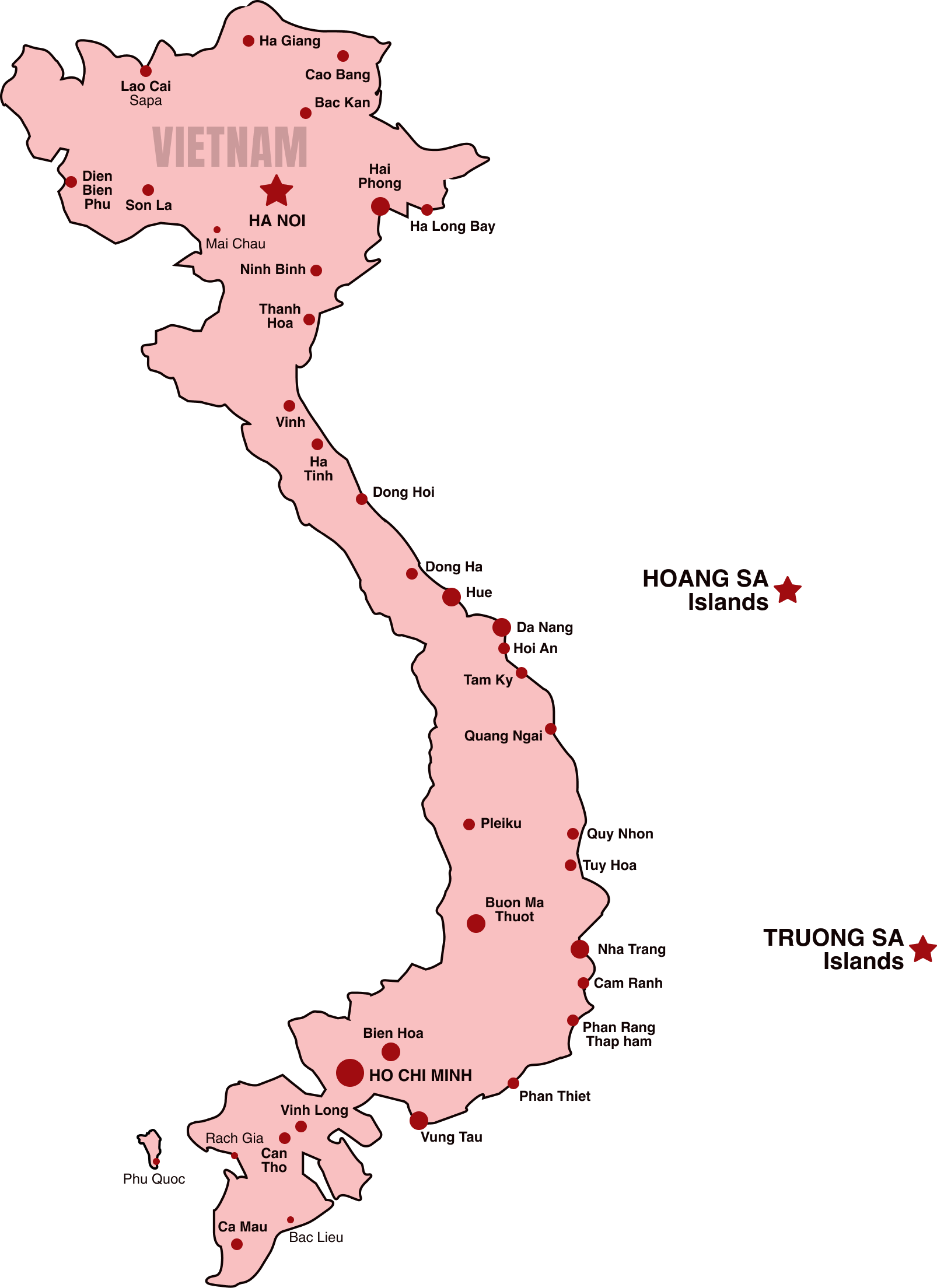 Vietnam Motorbike Tours Map 2024 Updated